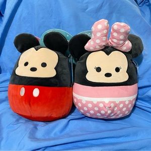 Disney Minnie Mouse and Mickey Mouse Squishmallows Valentines Day Bundle